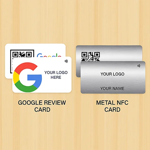 Brand Boost Bundle – 1 Google Review Card Plus 1 Metal NFC Card