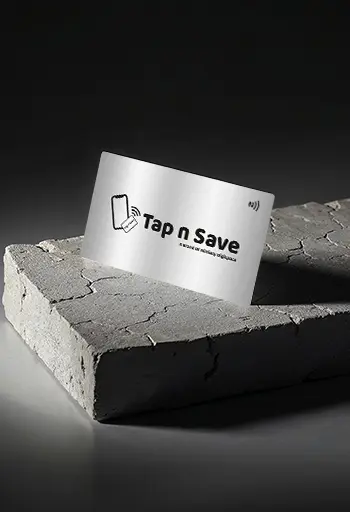 Elite Silver Metal NFC Business Card with Seamless Digital Profile Sharing  (Engraving)