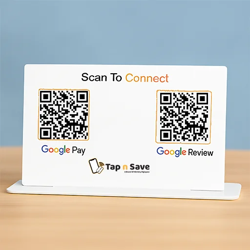 Two-in-One QR Standee Set for Maximum Business Visibility and Easy Scanning"
