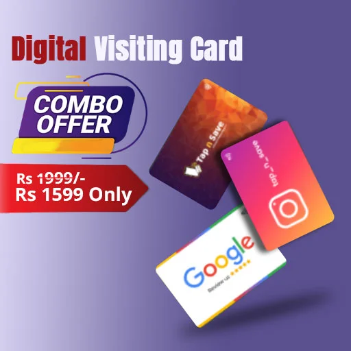 Full Visibility Kit – 1 Google Review Card + 1 PVC NFC Card + 1 Instagram Card