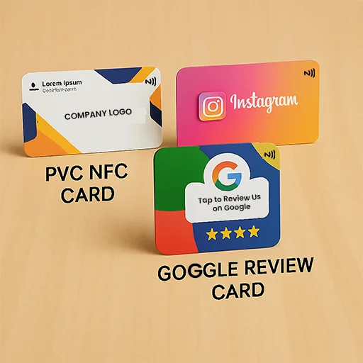 Full Visibility Kit – 1 Google Review Card + 1 PVC NFC Card + 1 Instagram Card